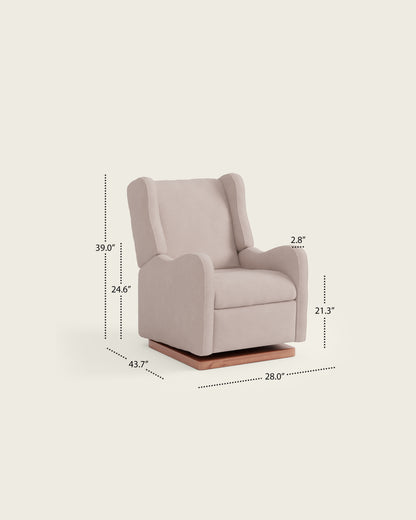 Peony Brushed Chenille / Wood Base