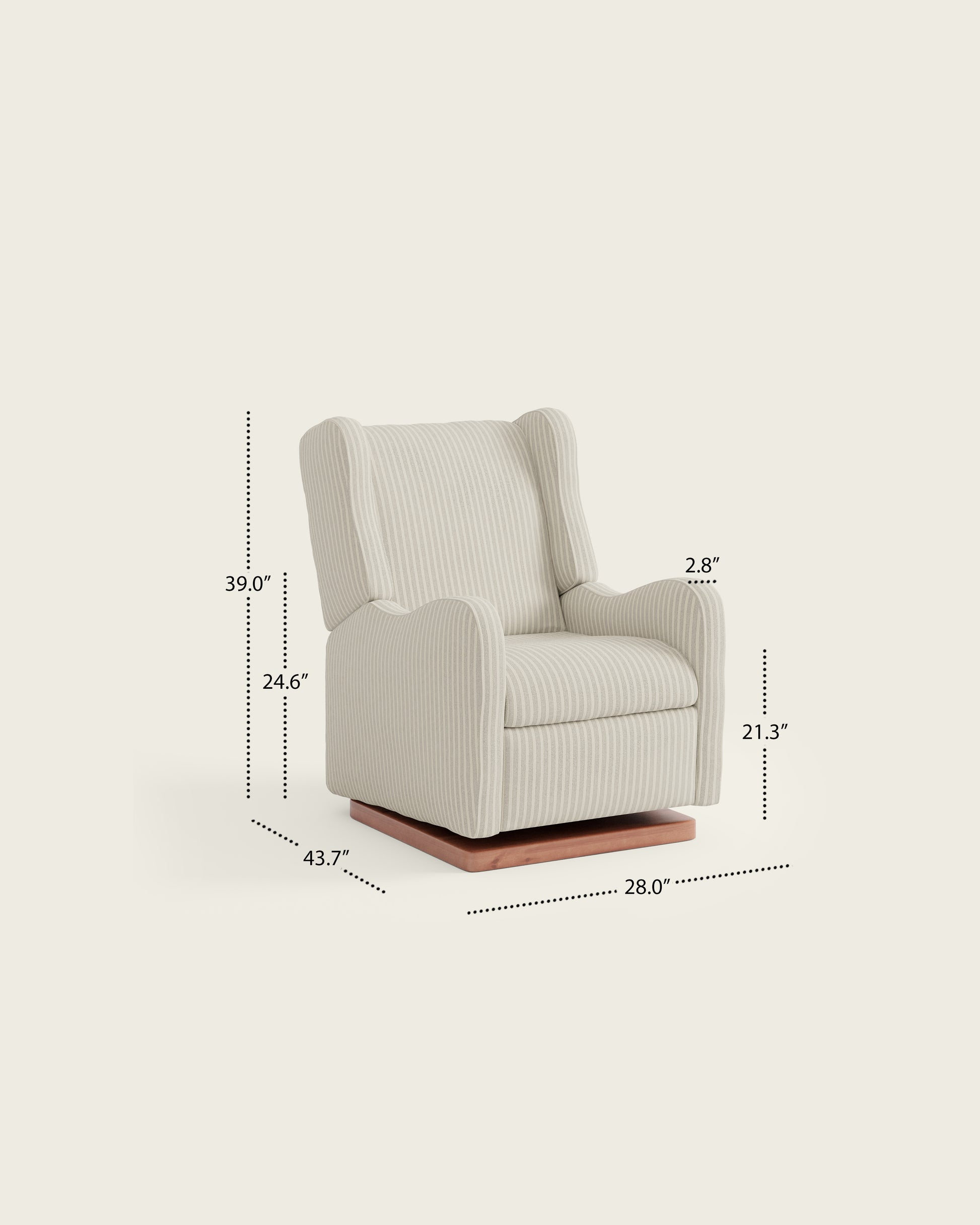 Pebble Stripe / Wood Base