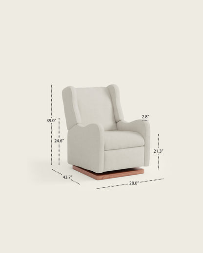 Snow Textured Weave / Wood Base