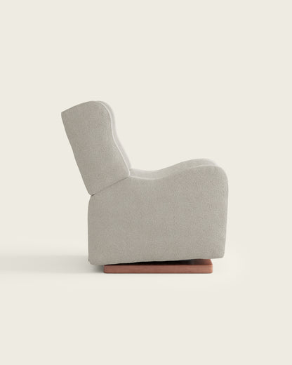 Alabaster Bouclé / Wood Base