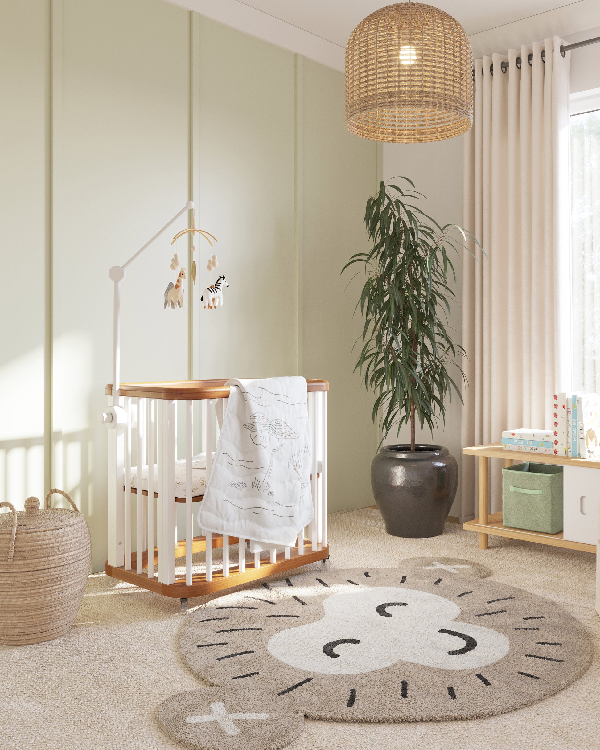 nestig vs stokke Nestig Cloud 3-in-1 Convertible Crib, White and Wood