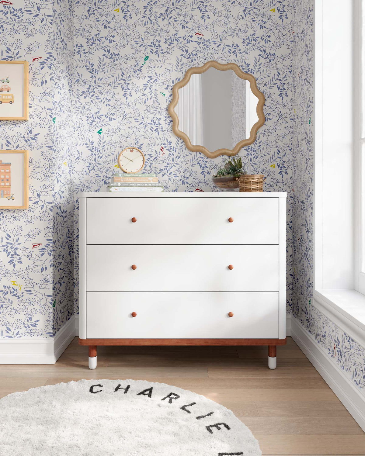Nestig The Cloud 3 Drawer Assembled Changing Pad Dresser, White, Wood Nestig The Cloud 3 Drawer Assembled Changing Pad Dresser, White, Wood