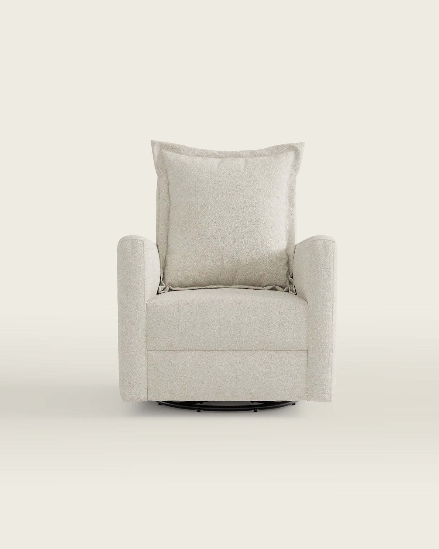 Alabaster Bouclé / Metal Base