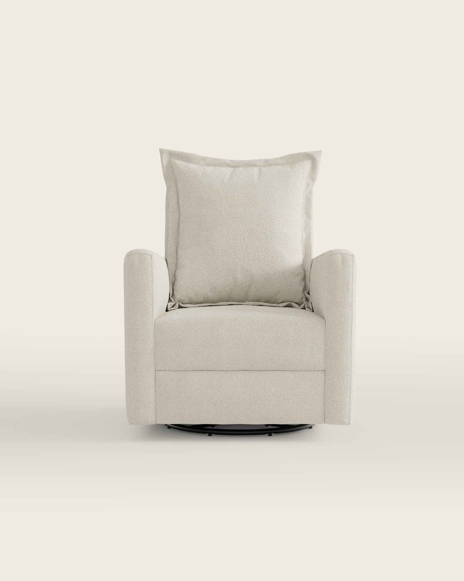 Alabaster Bouclé / Metal Base