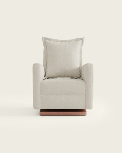 Alabaster Bouclé / Wood Base