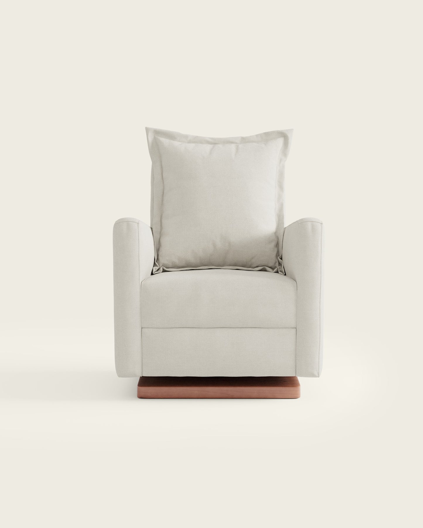 Snow Textured Weave / Wood Base