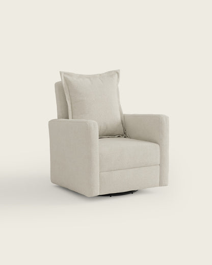 Alabaster Bouclé / Metal Base