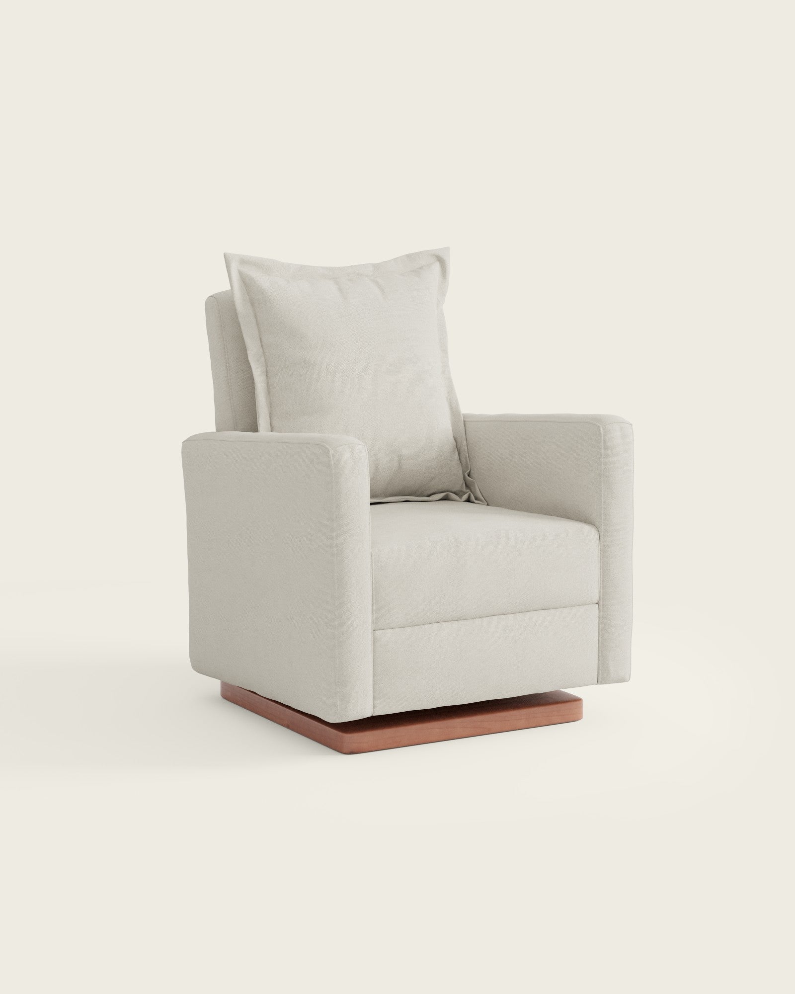 Snow Textured Weave / Wood Base