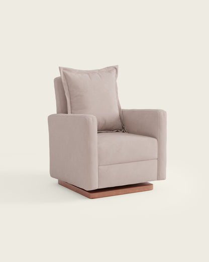 Peony Brushed Chenille / Wood Base