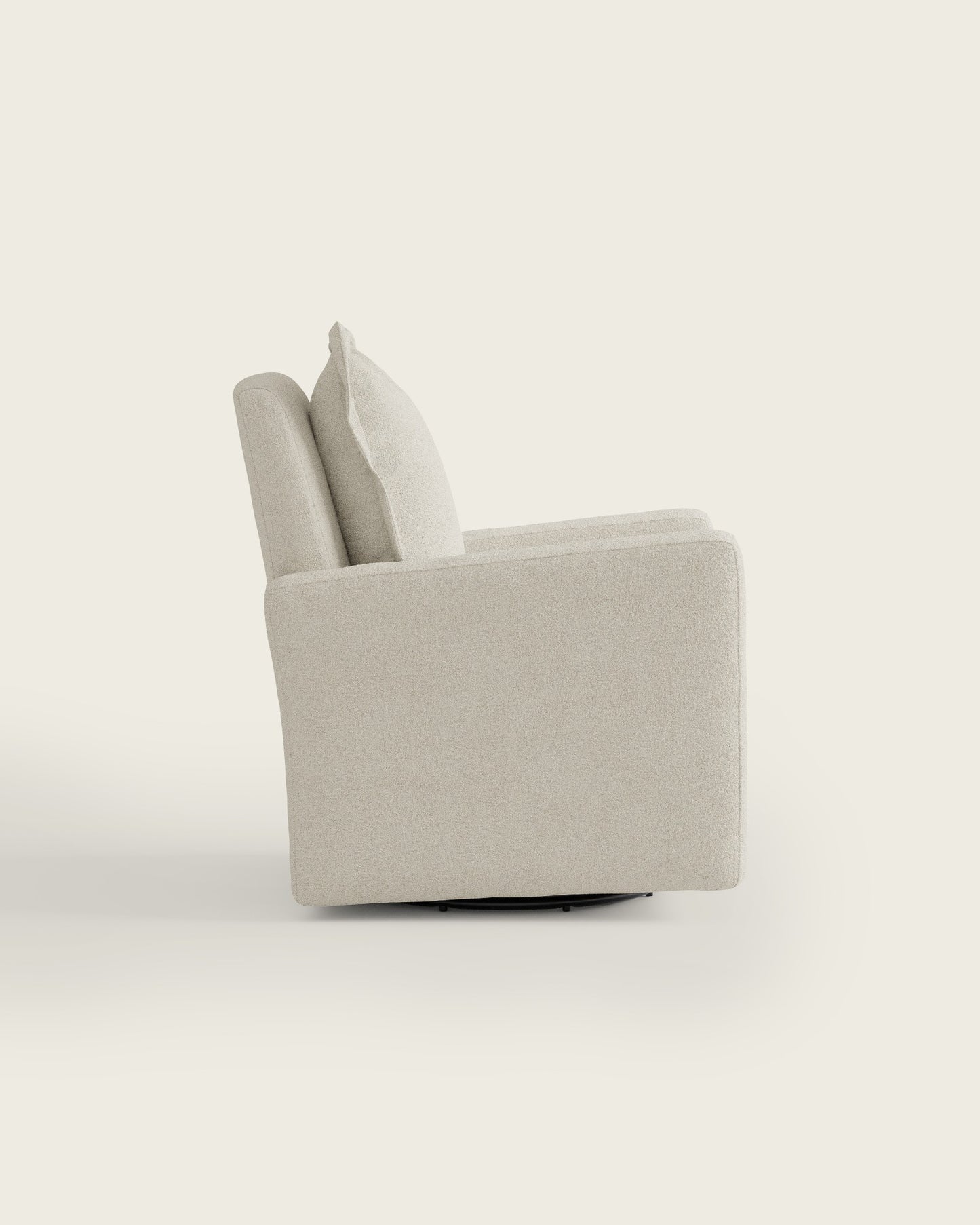 Alabaster Bouclé / Metal Base