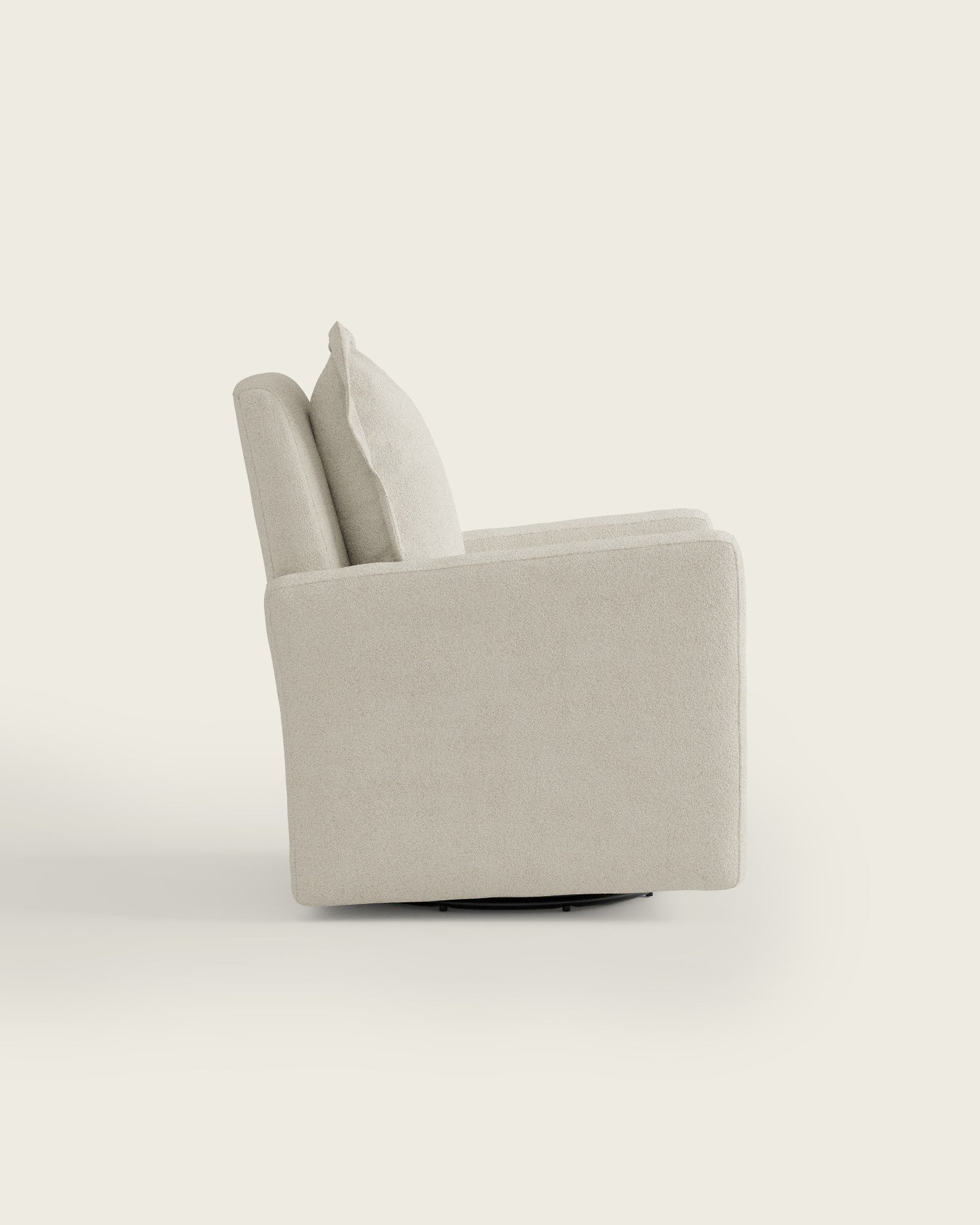 Alabaster Bouclé / Metal Base