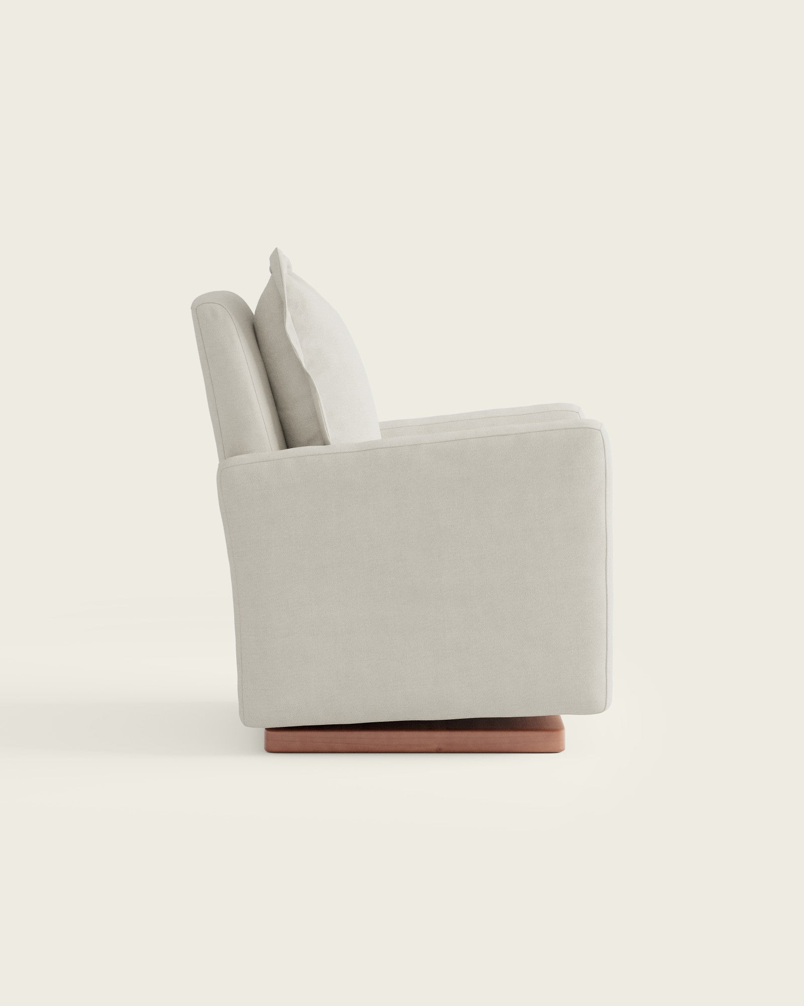 Snow Textured Weave / Wood Base