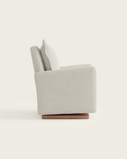 Snow Textured Weave / Wood Base