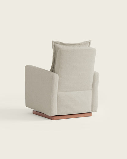 Alabaster Bouclé / Wood Base