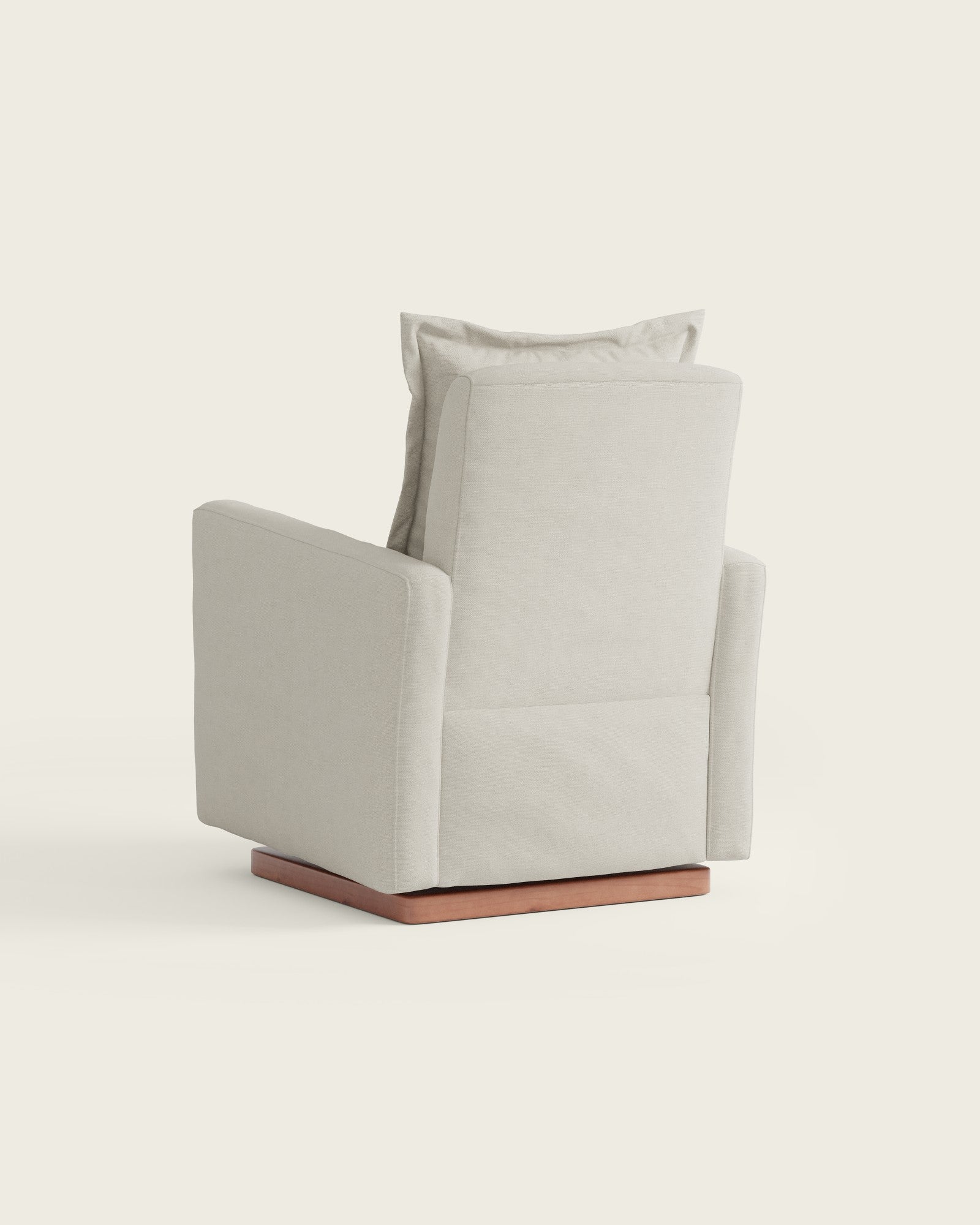 Snow Textured Weave / Wood Base