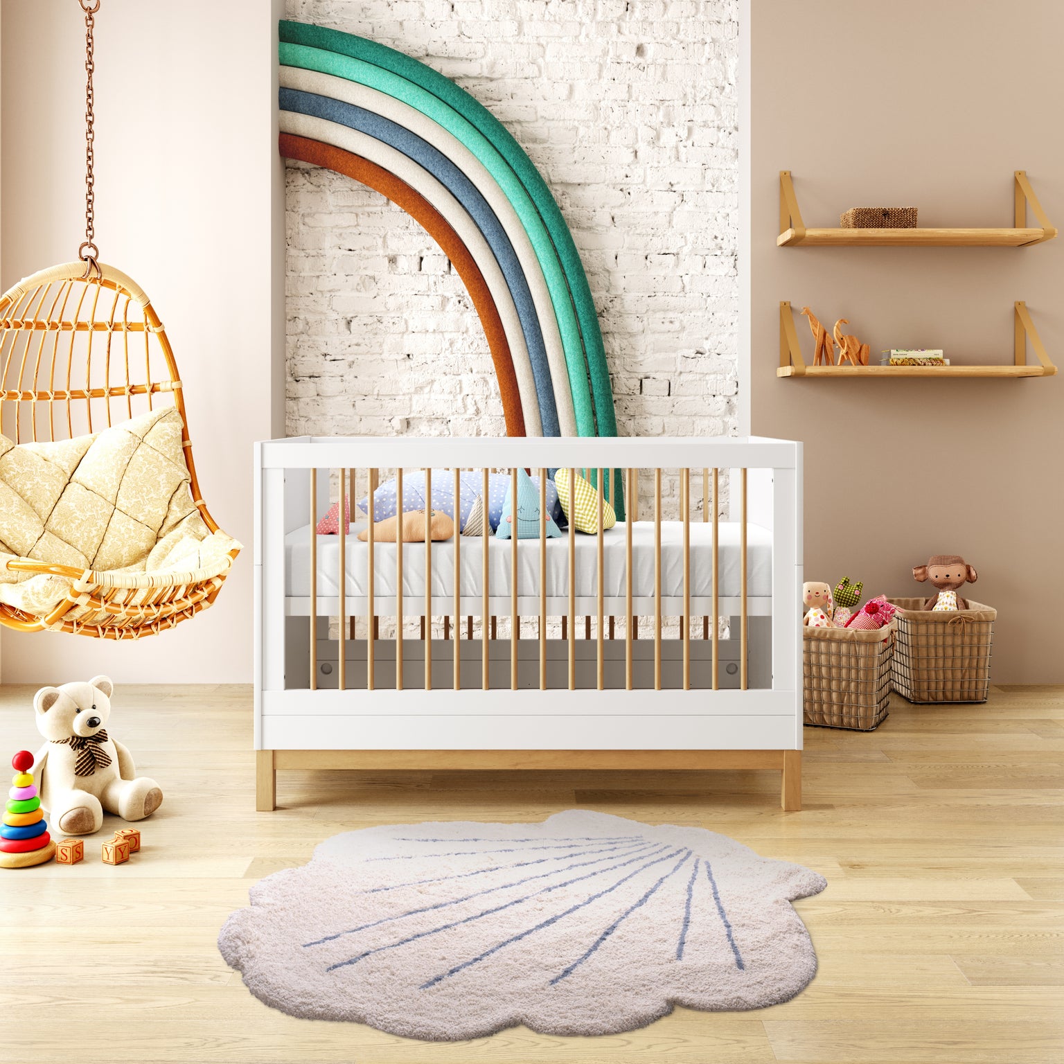 Washable 100% Cotton Rugs | Seashell Rug