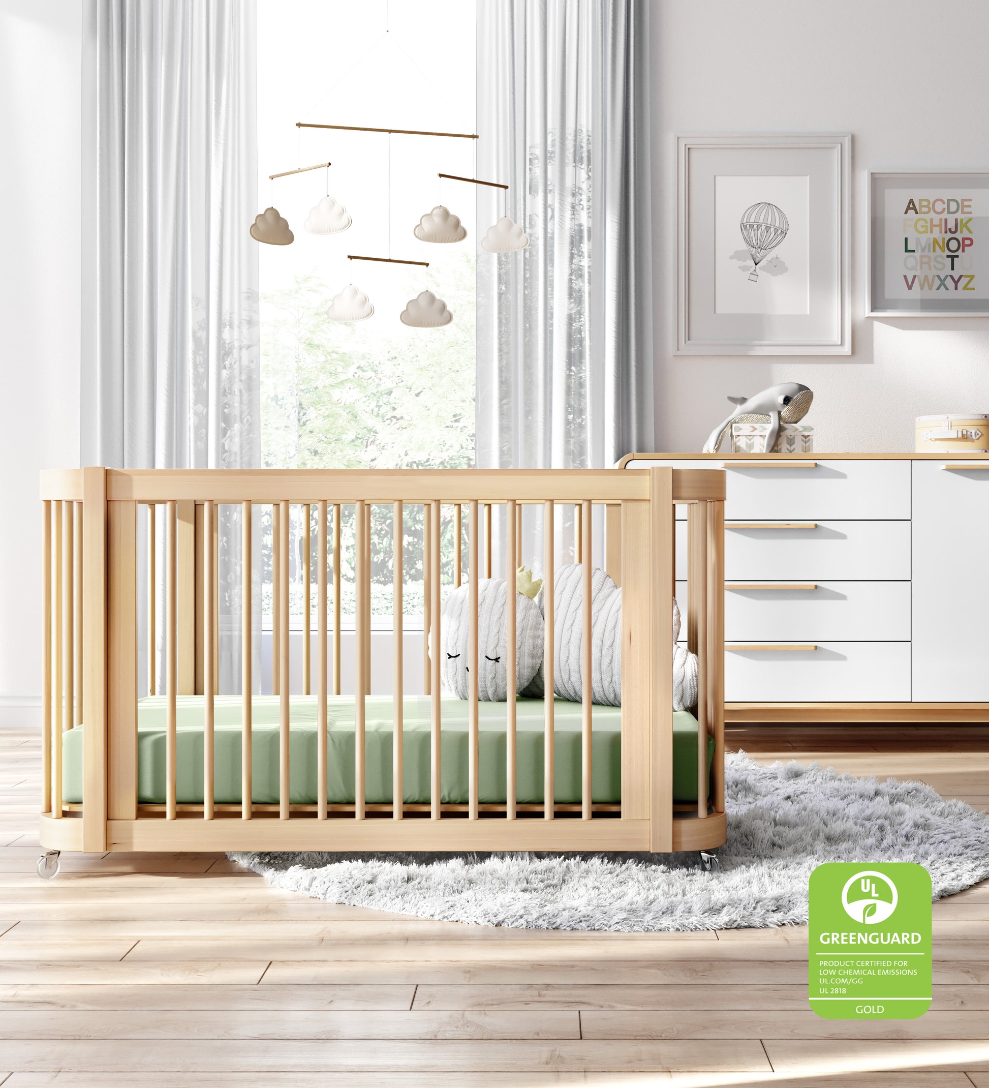 Nestig Mini Crib Mattress Nestig Wave Crib Natural Wood Cribs For