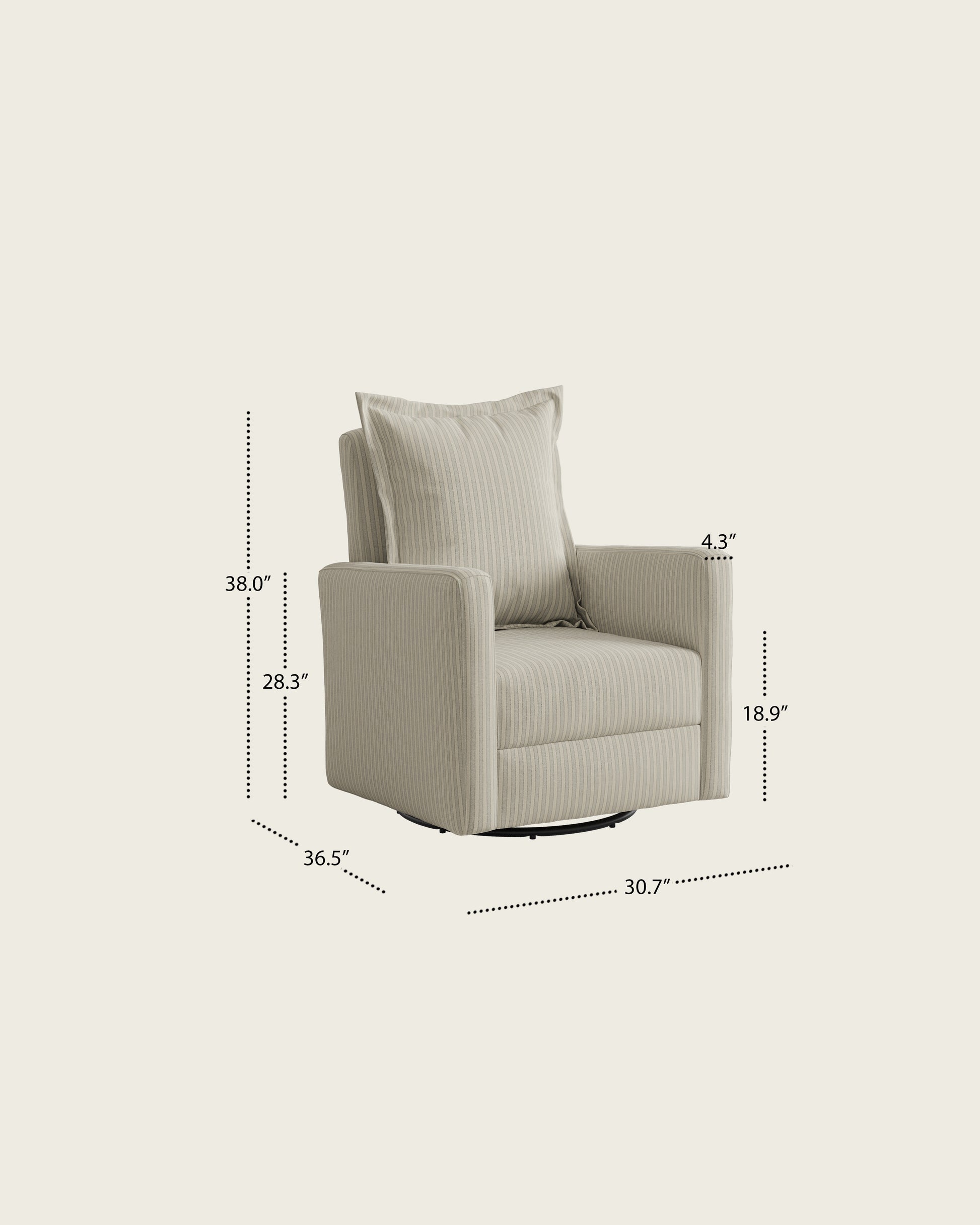 Pebble Stripe / Metal Base