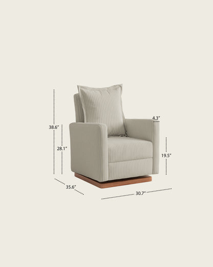 Pebble Stripe / Wood Base