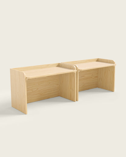 Natural Wood / Set of 2