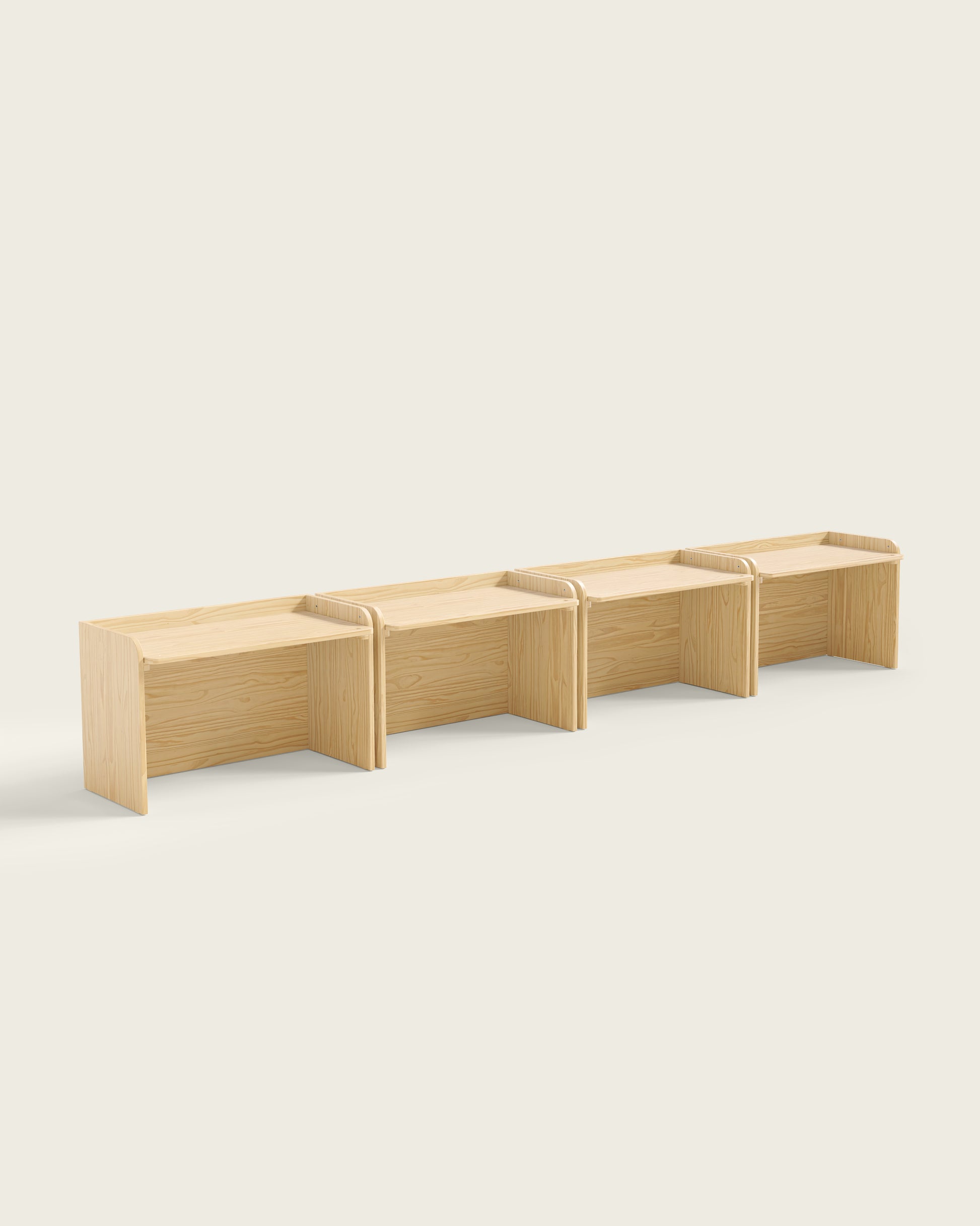 Natural Wood / Set of 4