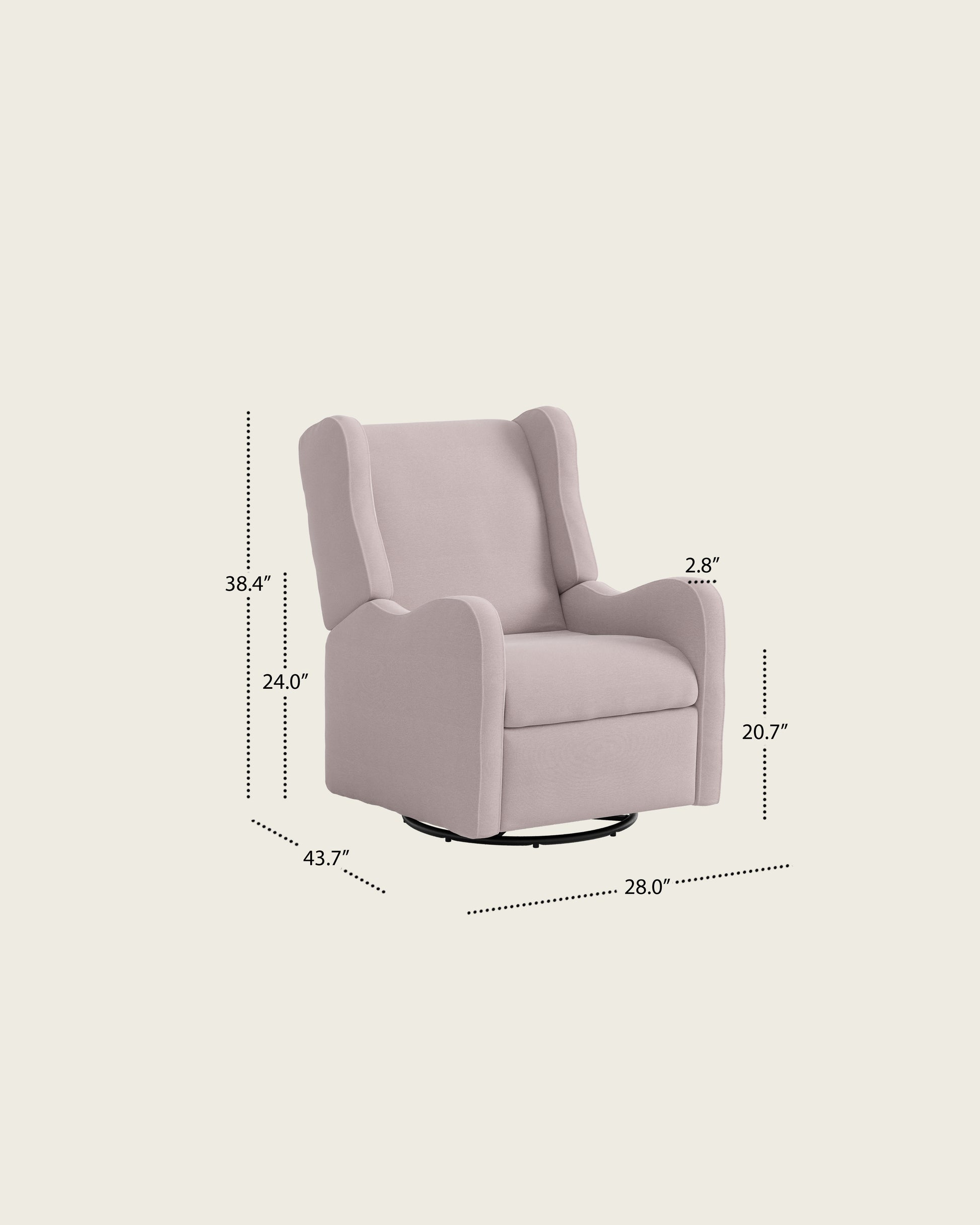 Peony Brushed Chenille / Metal Base