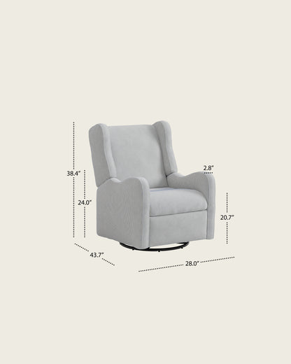 Bluebell Ticking Stripe / Metal Base