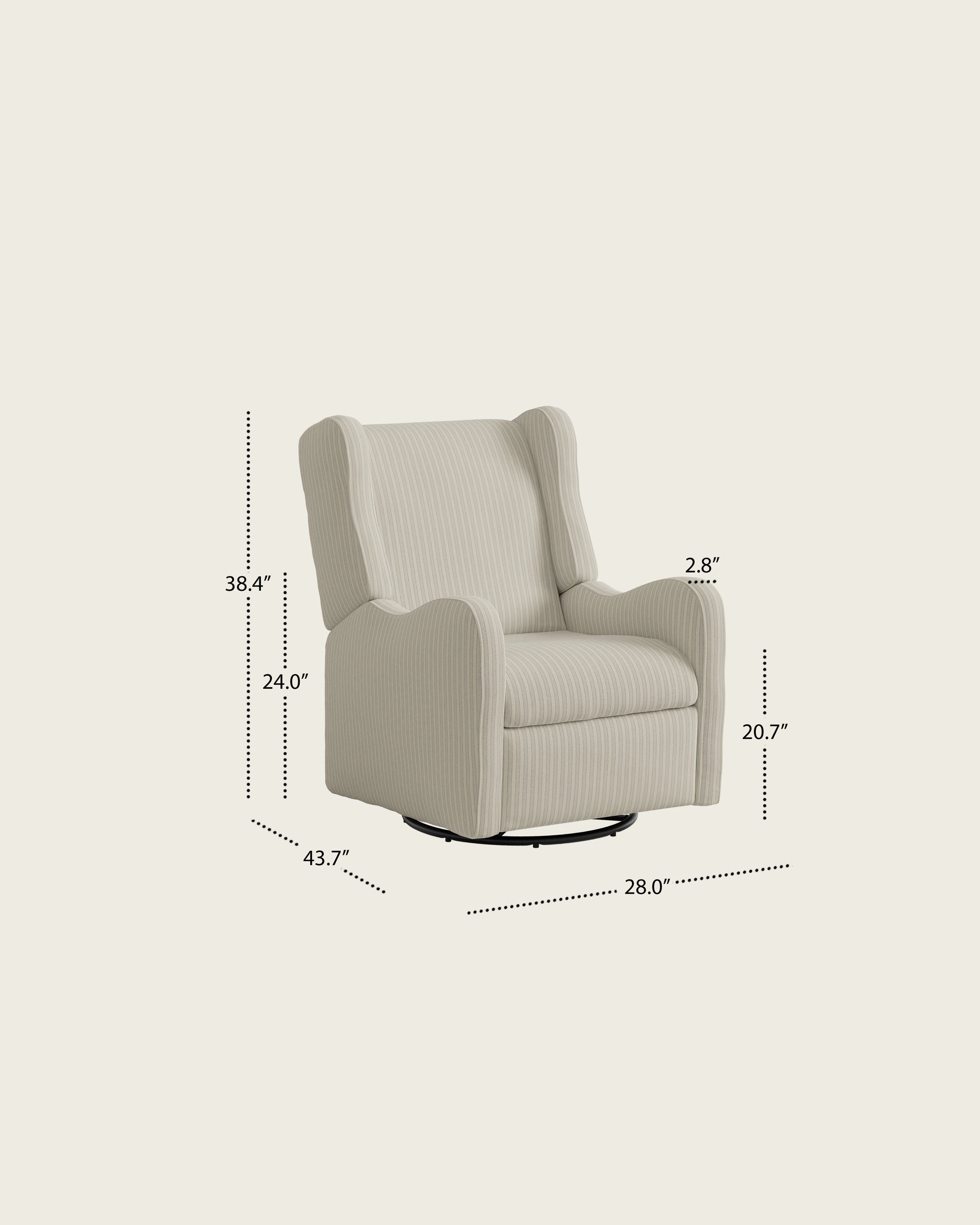 Pebble Stripe / Metal Base