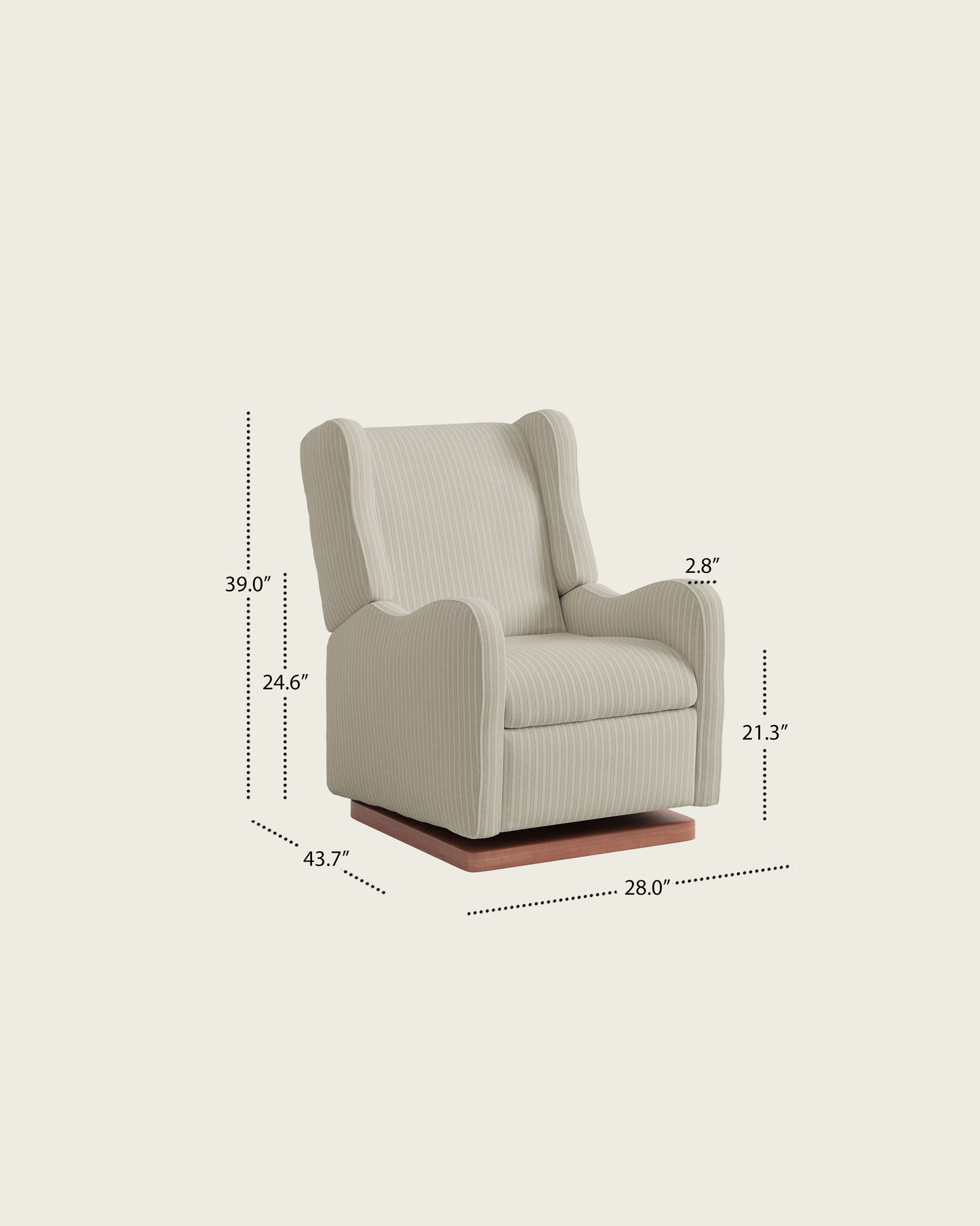 Pebble Stripe / Wood Base 