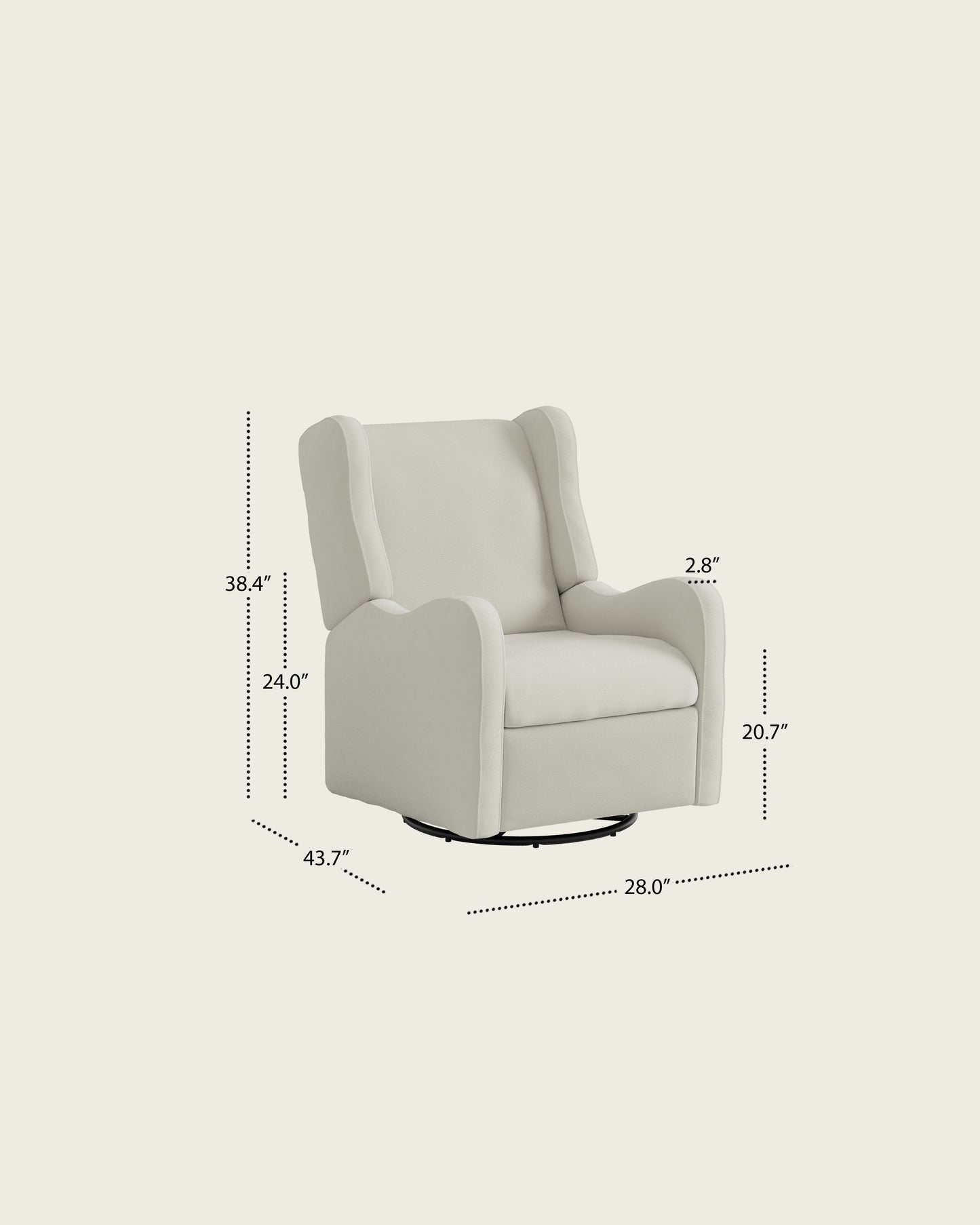 Snow Textured Weave / Metal Base