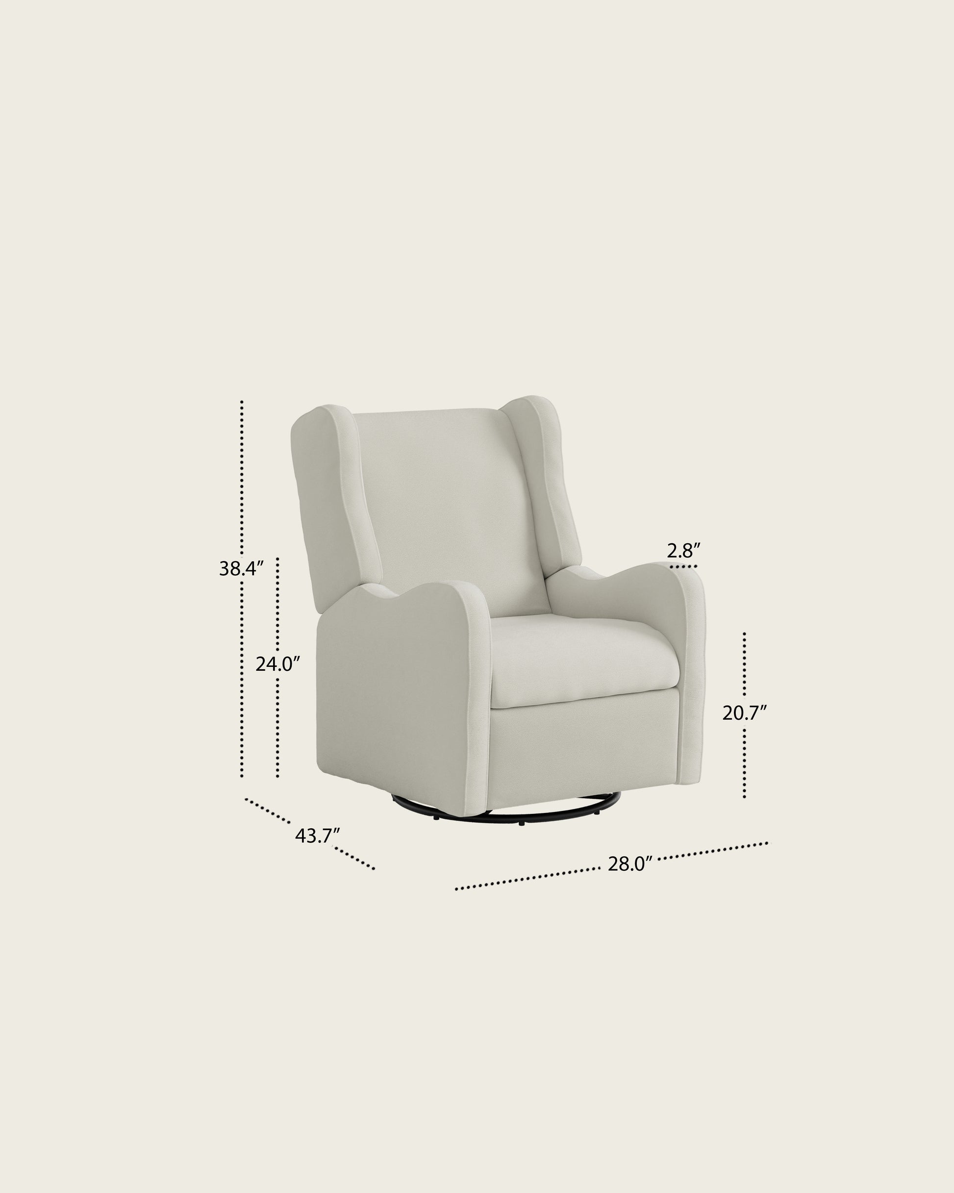 Snow Textured Weave / Metal Base