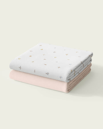 Organic Fitted Dream Field Cot Sheet Set