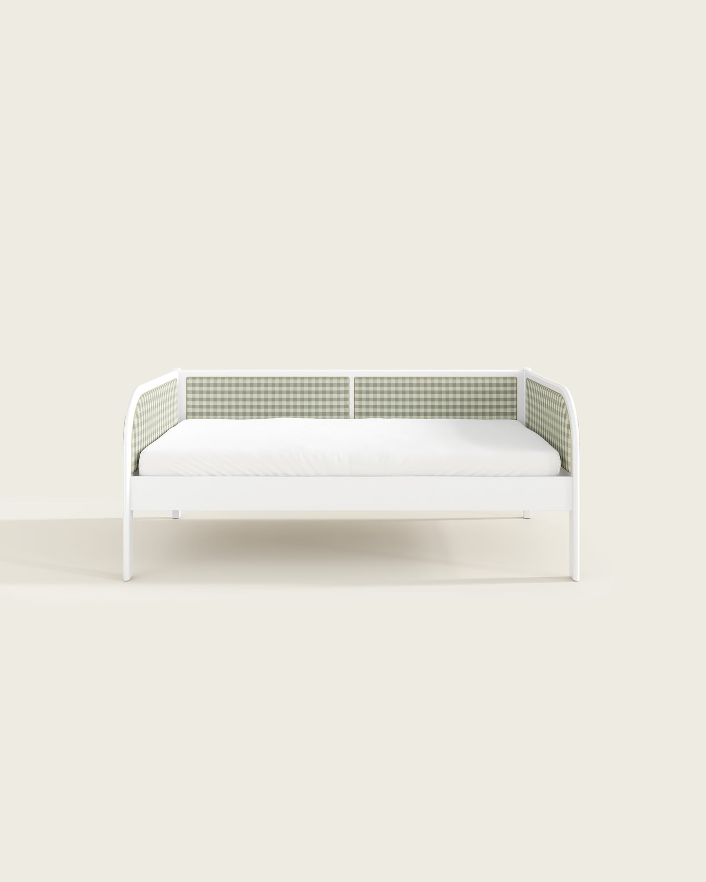 White / Celadon Gingham