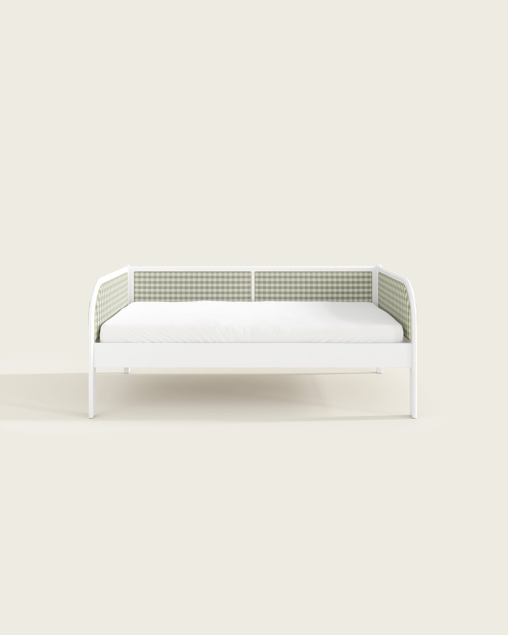 White / Celadon Gingham