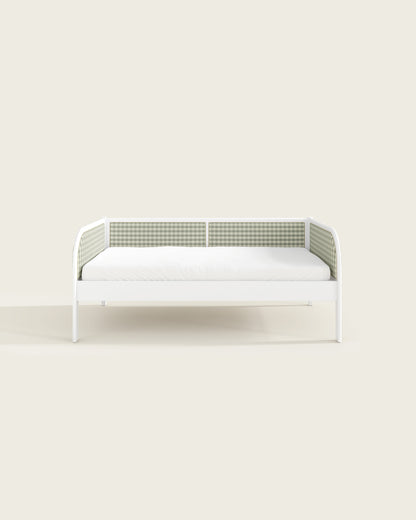 White / Celadon Gingham