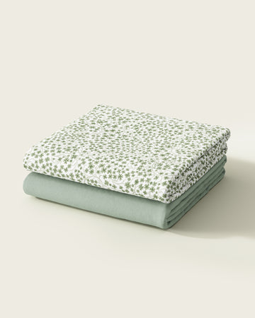 Lucky Clover Organic Crib Sheet Set