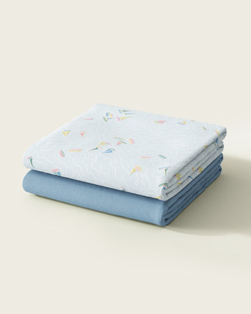 Sail Away Organic Crib Sheet Set