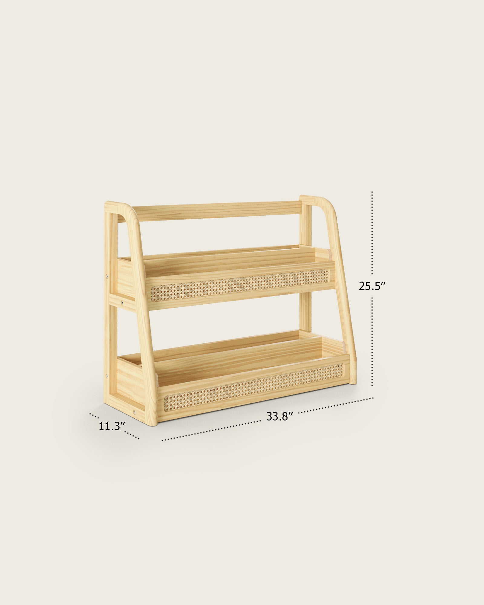 Rattan Montessori Bookshelf Nestig1