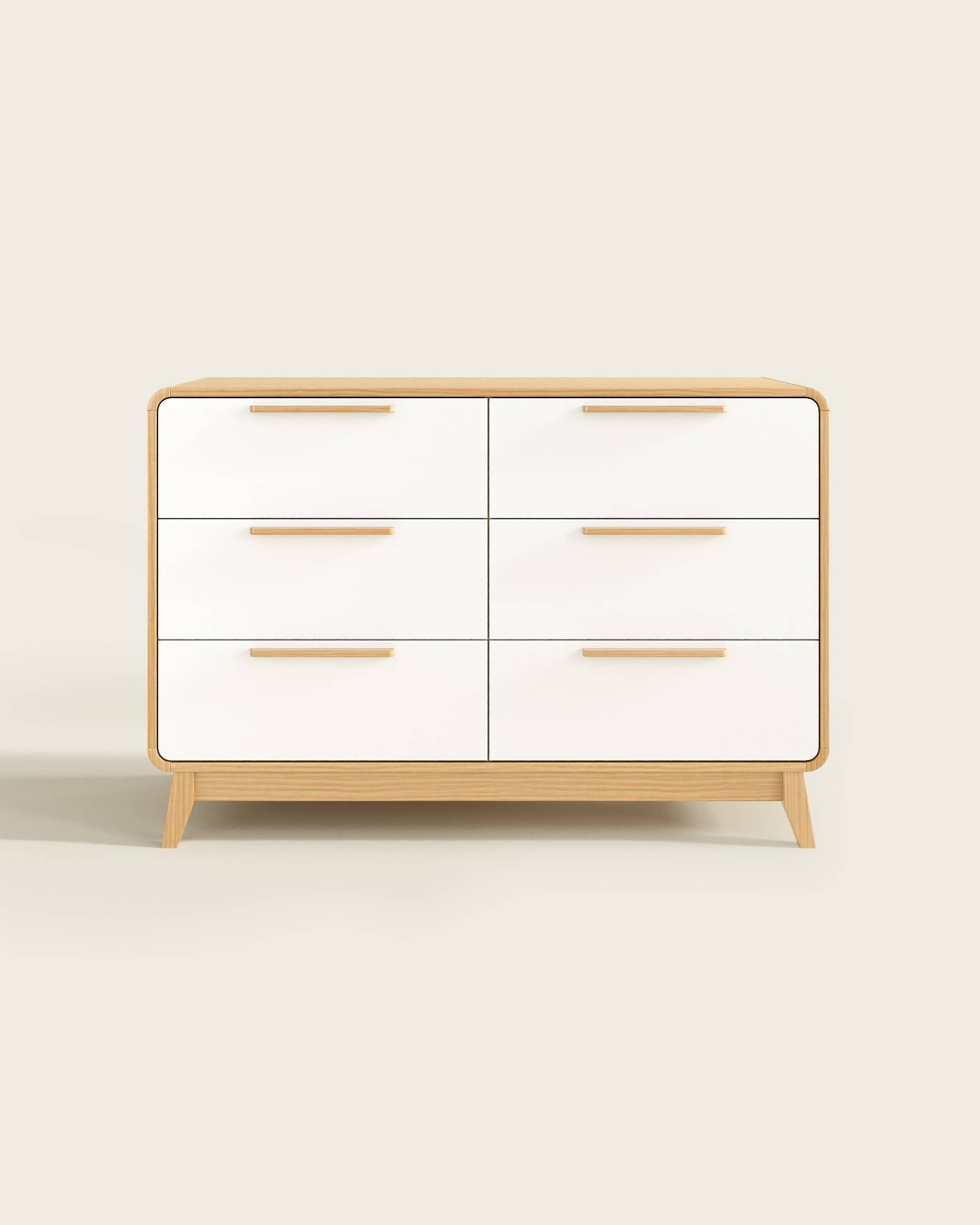 Nestig The Wave Assembled Changing Table Changing Pad Dresser, Natural Wood Nestig The Wave Assembled Changing Table Changing Pad Dresser, Natural Wood