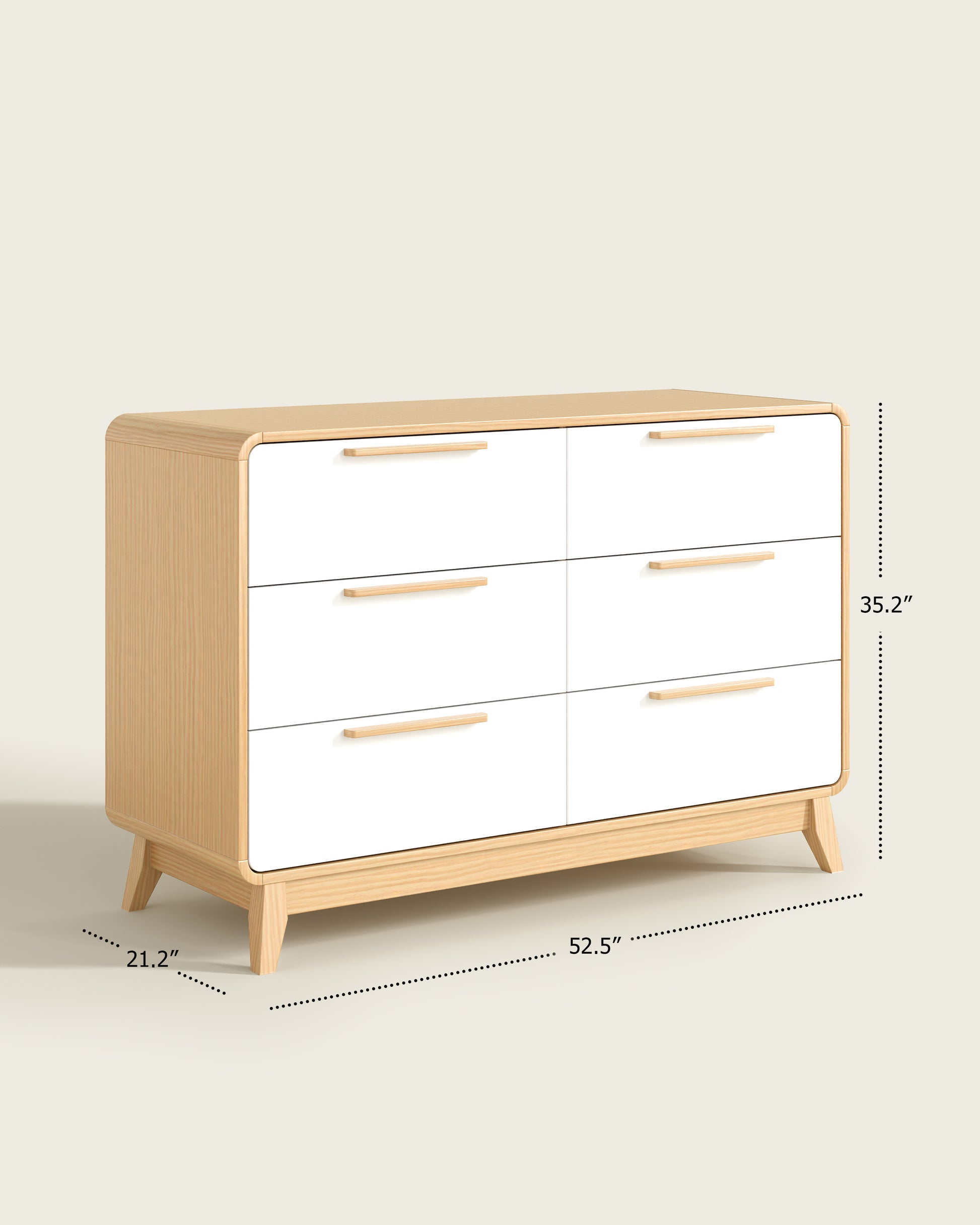 Nestig The Wave Assembled Changing Pad Dresser, Natural Wood Nestig The Wave Assembled Changing Pad Dresser, Natural Wood