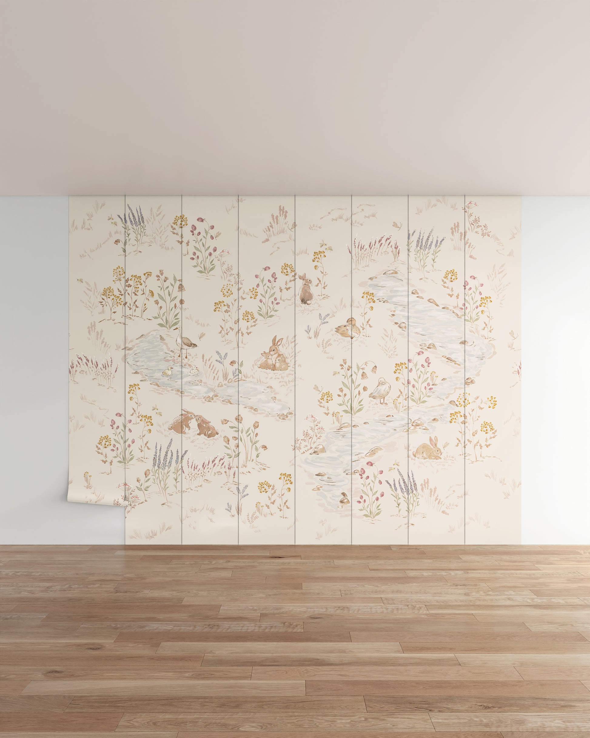 Cream / 8 Panels / Repeatable (12.8 ft W x 10 ft H)