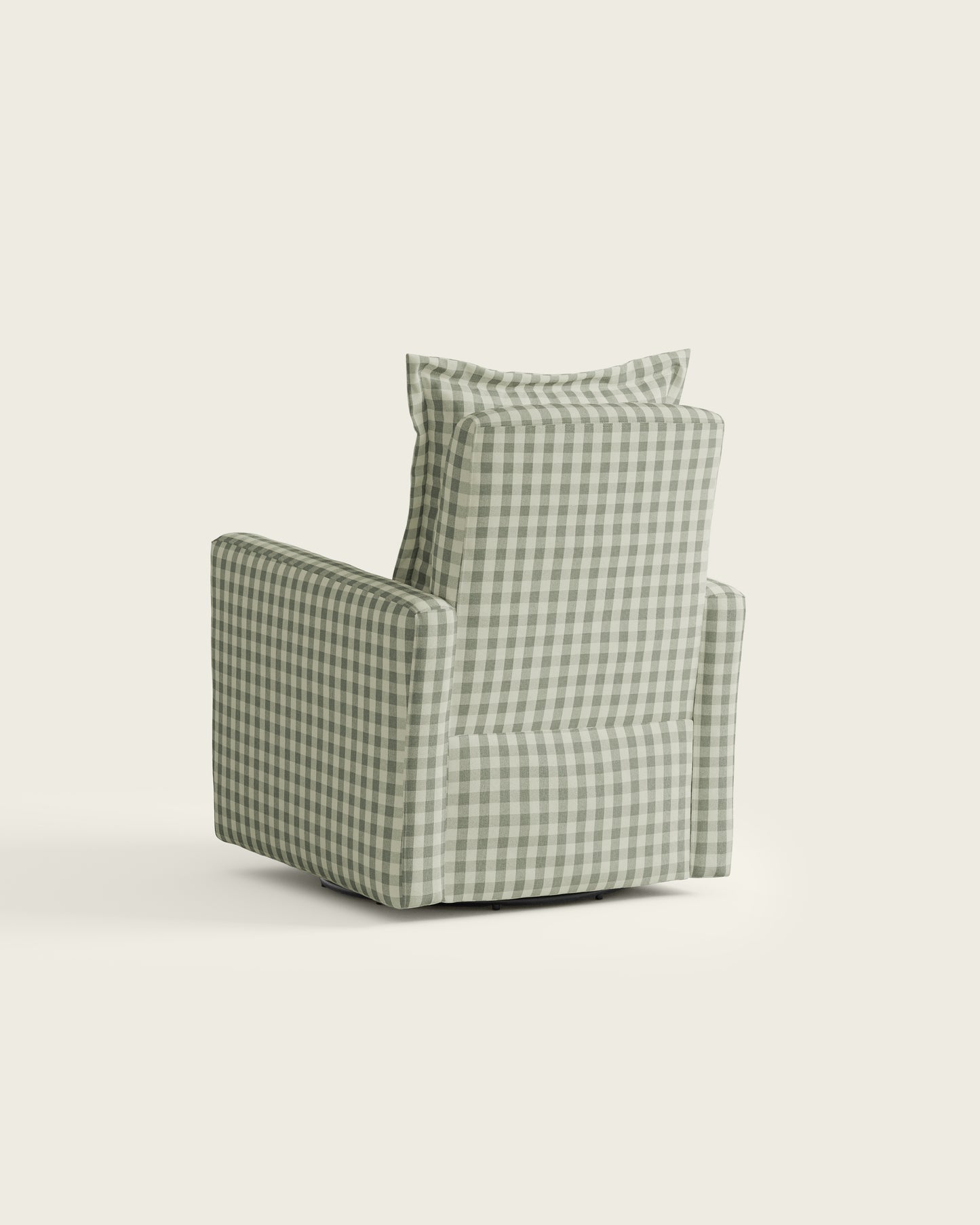 Celadon Gingham / Metal Base