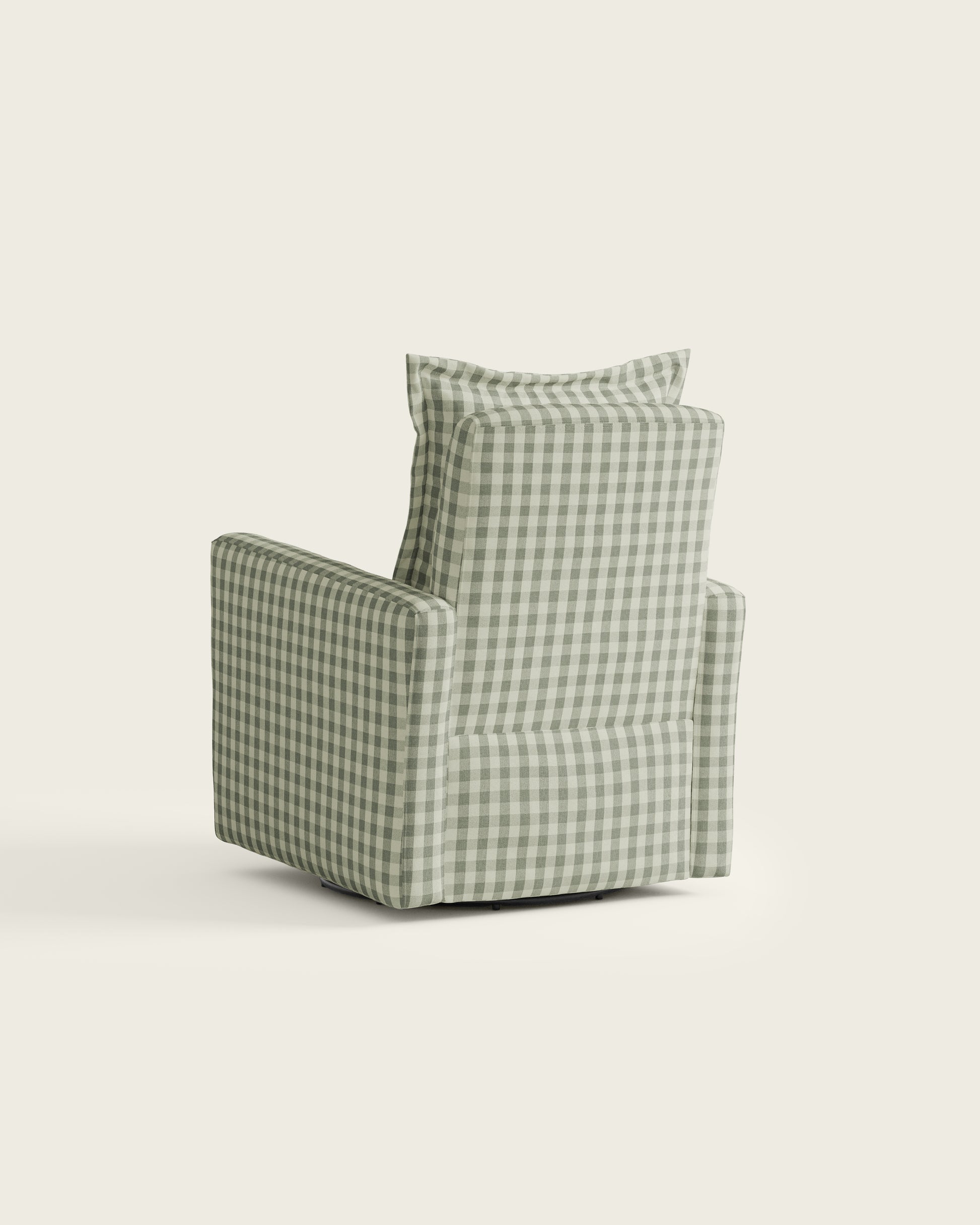 Celadon Gingham / Metal Base