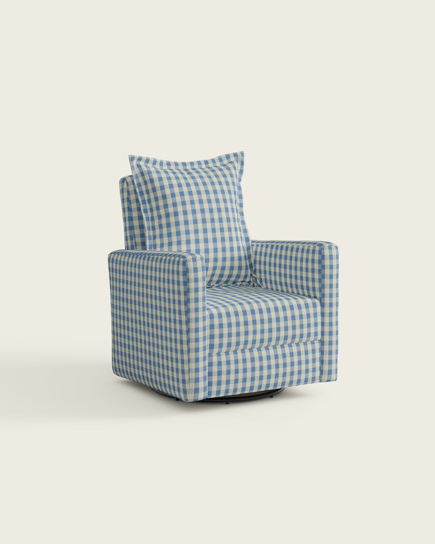 Bluebell Gingham / Metal Base