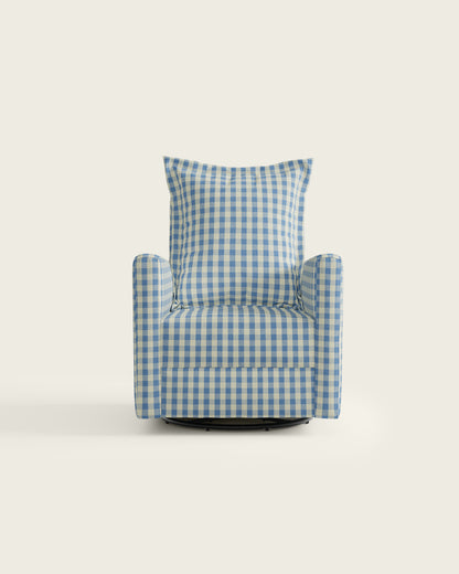 Bluebell Gingham / Metal Base