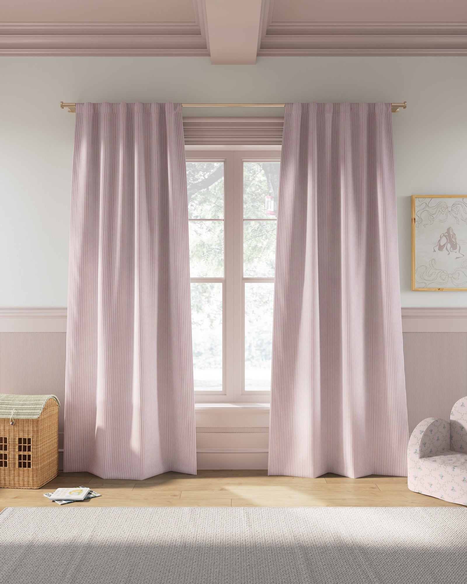 Scallop Embroidered Edge Blackout Curtain | Nestig