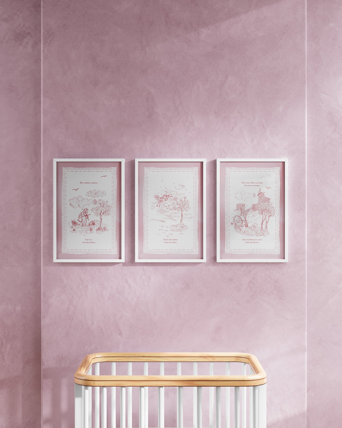 Mauve / White / 12x18