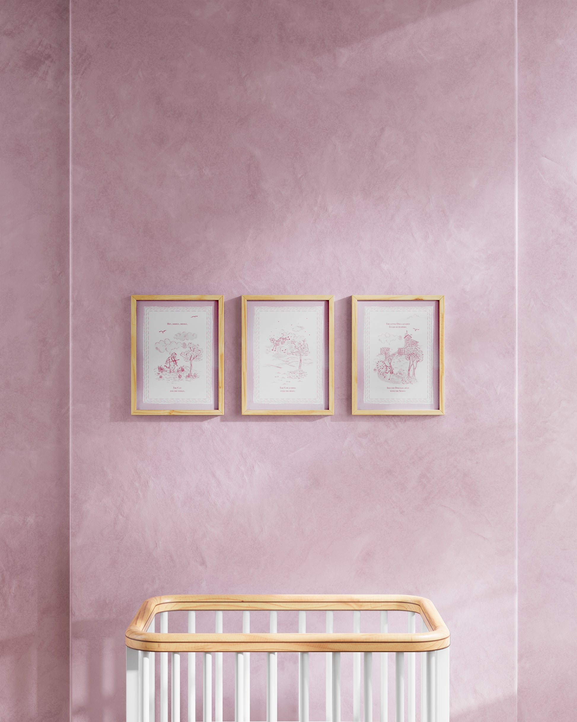 Mauve / Natural Wood / 9x12