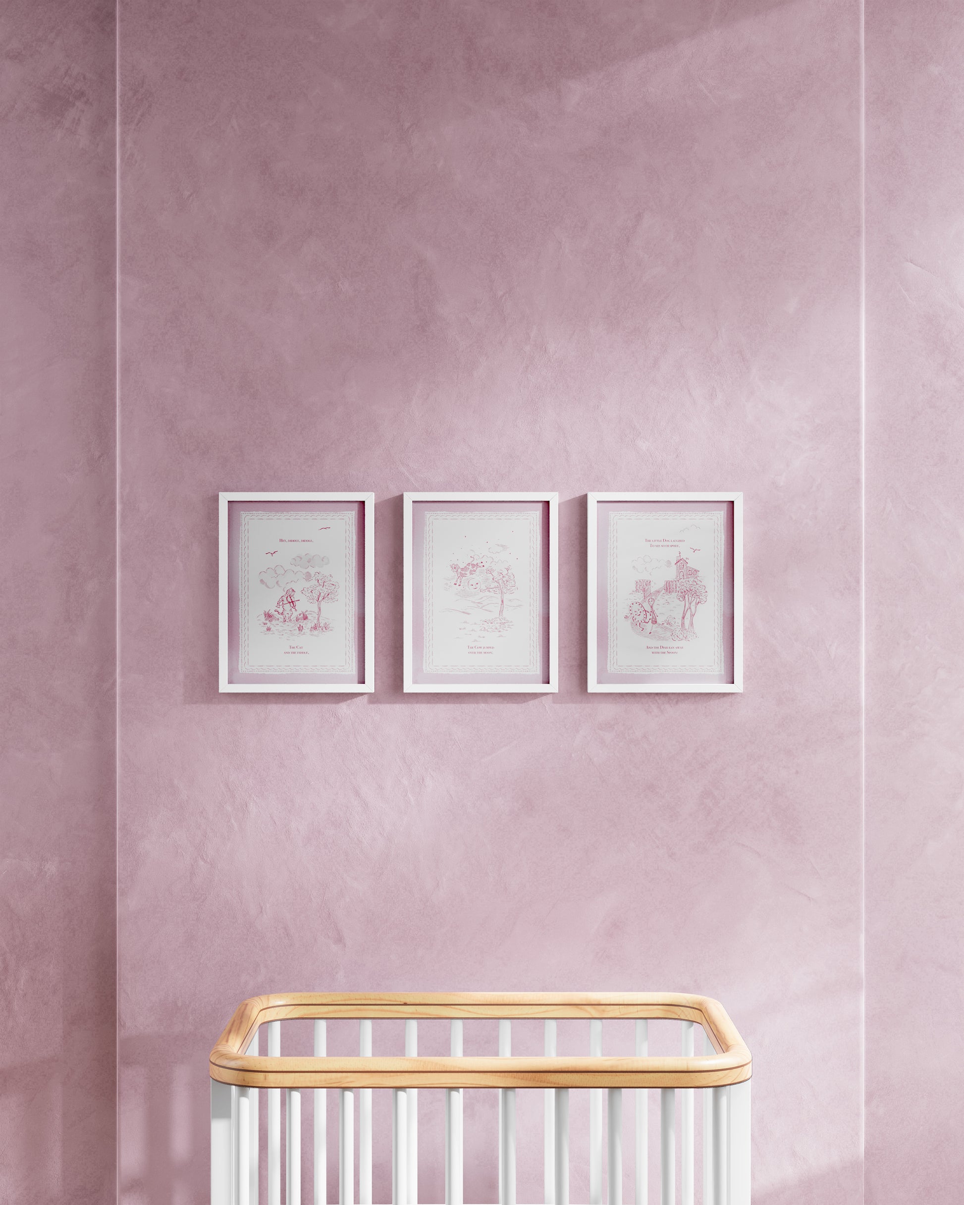 Mauve / White / 9x12