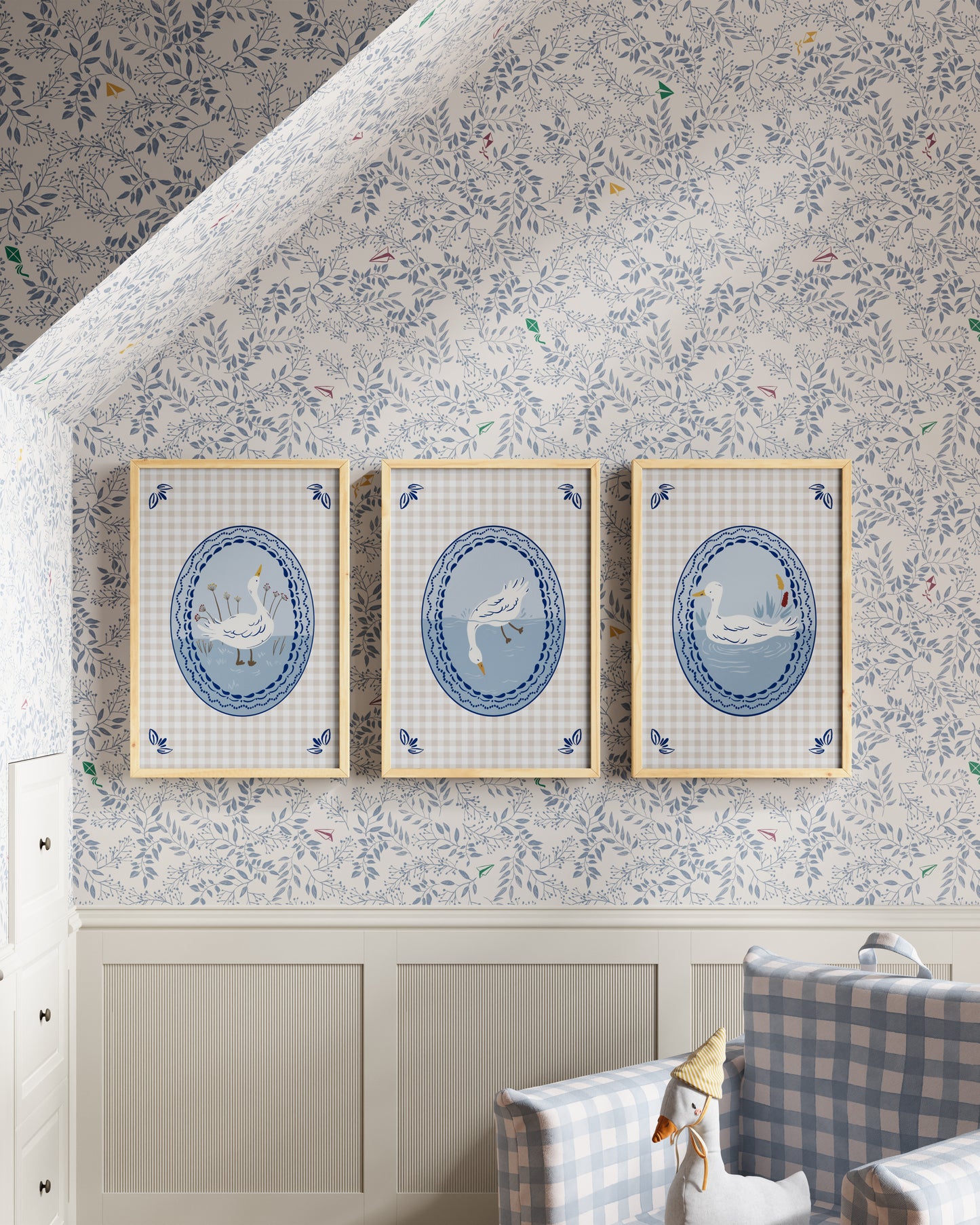 Bluejay / Natural Wood / 12x18